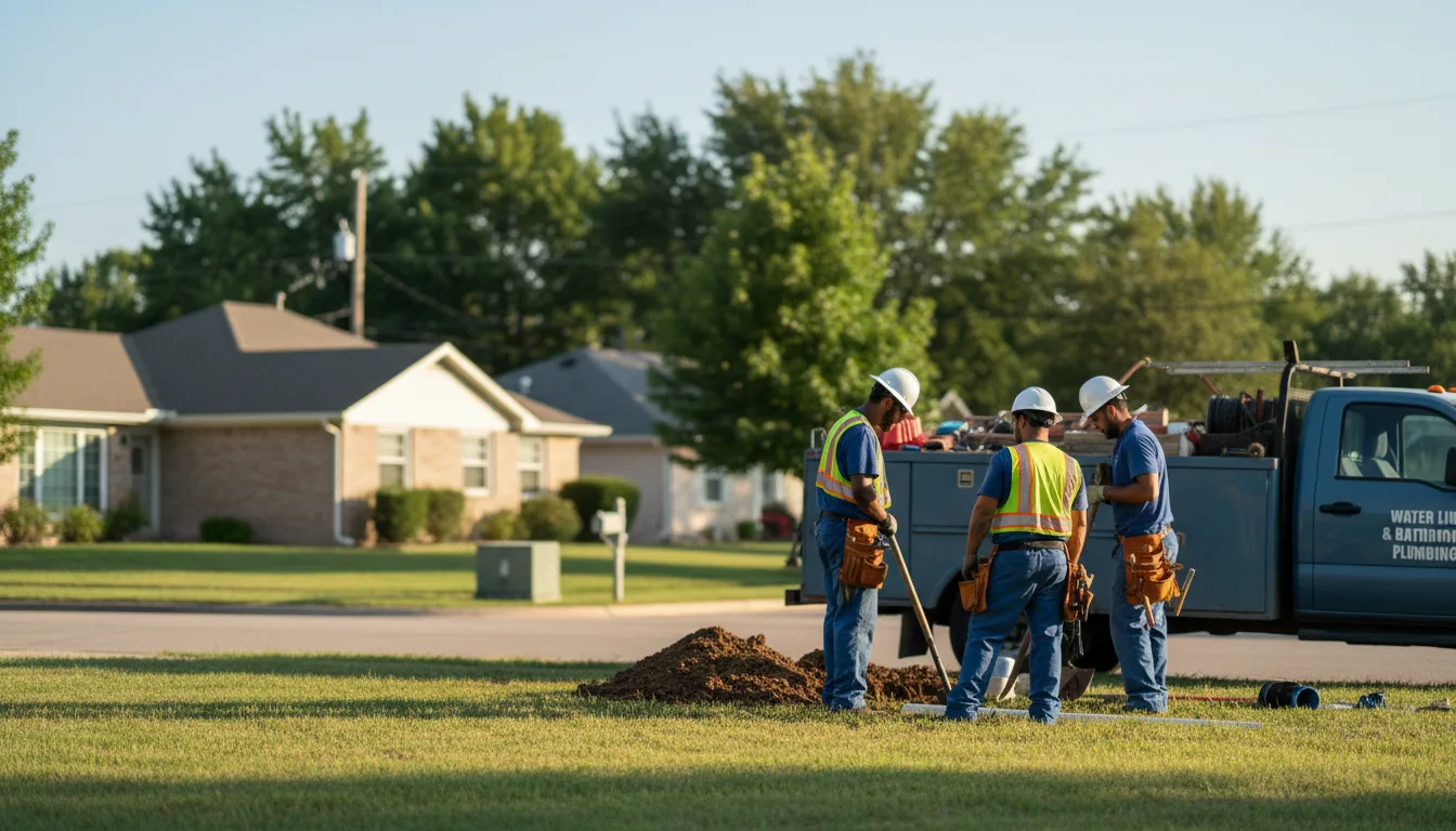 Residential water line and bathroom plumbing service in De Valls Bluff, AR